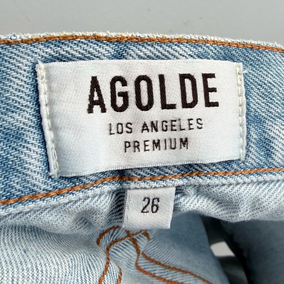 AGOLDE Parker Vintage Cut Off Short in Swapmeet Size 26 Distressed Light Wash - Picture 8 of 16